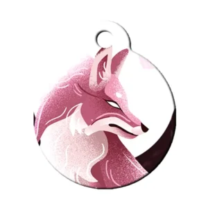 Adresówka: Kitsune (lis fioletowy/różowy)